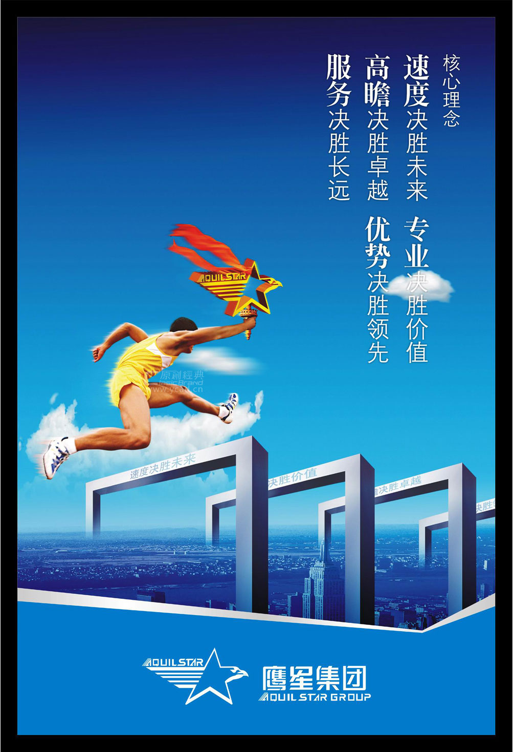 鷹星電源適配器公司海報設計